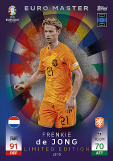 Frenkie de Jong Netherlands Topps Match Attax EURO 2024 Euro Master Limited Edition #LE13
